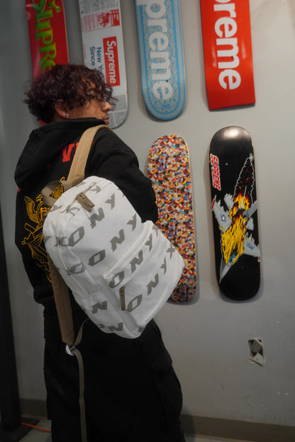 Onyx White Reflective Backpack