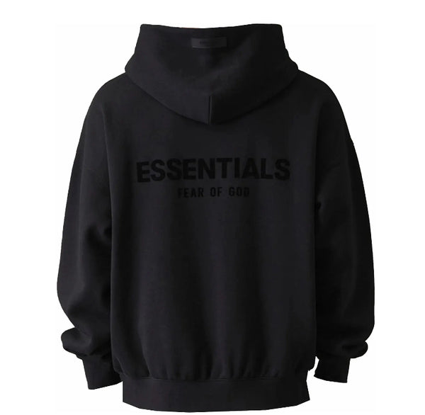 Fear of God Essentials Pullover Chest Logo Hoodie (Stretch Limo/Black)