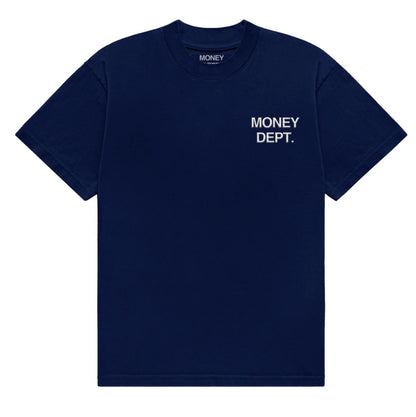 MONEY DEPT. CLASSIC NAVY & WHITE T-SHIRT (PUFF PRINT)