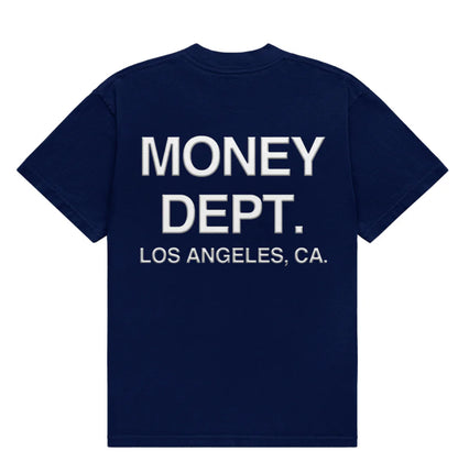 MONEY DEPT. CLASSIC NAVY & WHITE T-SHIRT (PUFF PRINT)