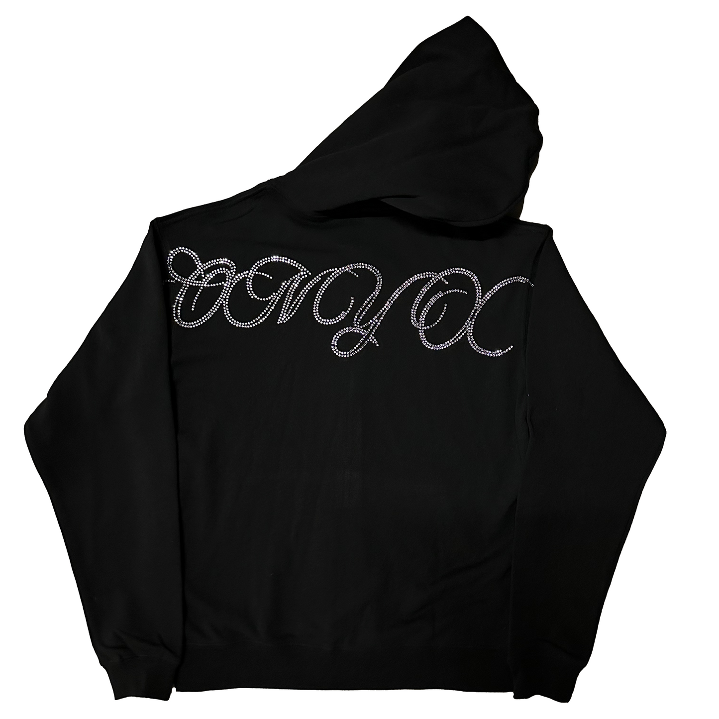 Rhinestone 'ONYX' ZIp Up Hoodie