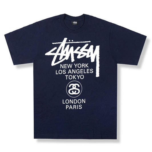 Stussy Navy World Tour Tee